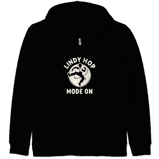 Lindy Hop Dancer Embraces Swing Dance Moves in Zip Hoodies