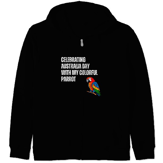 Celebrating Australia Day with My Colorful Parrot Zip Hoodies