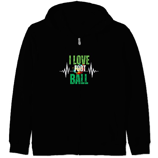 I love football Zip Hoodies