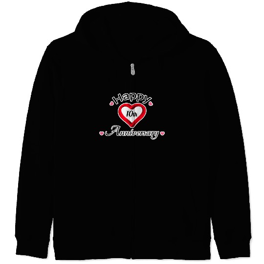 anniversary 10th Zip Hoodies