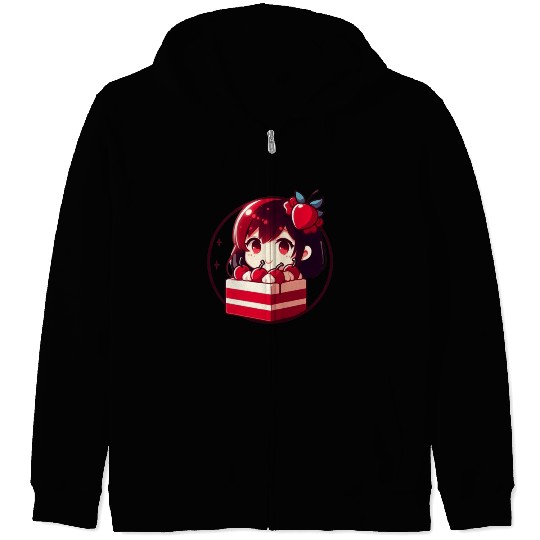 Red Velvet Cake Zip Hoodies