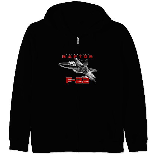 F-22 Raptor Fighterjet Us Air Force Warbird Zip Hoodies
