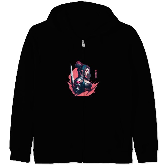 Cyberpunk Samurai Cyberpunk Zip Hoodies
