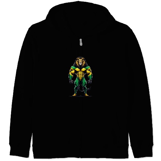 Jamaica lion reggae music Zip Hoodies