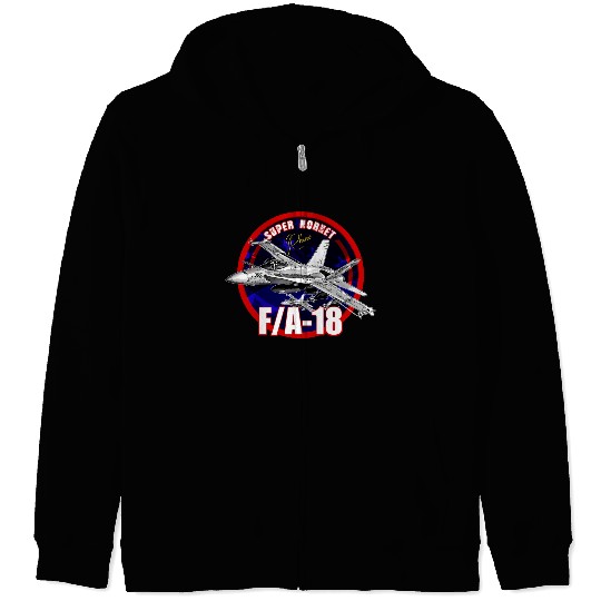 F18 Hornet Us Air Force Fighterjet Zip Hoodies