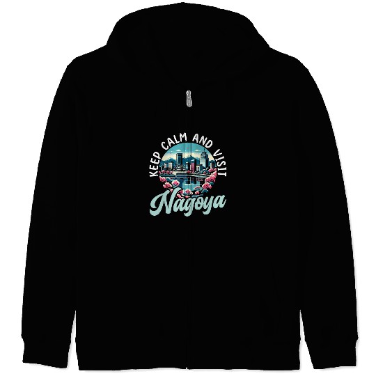Nagoya Japan Country Travel Vacation I Love Nagoya Zip Hoodies