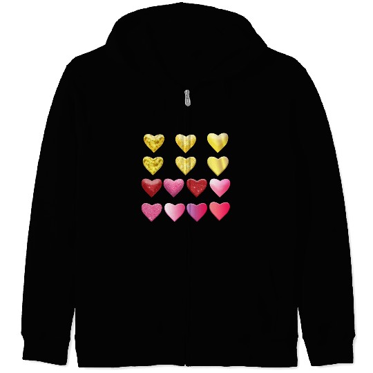 A TO Z Zip Hoodies With 3d looking love with Romance