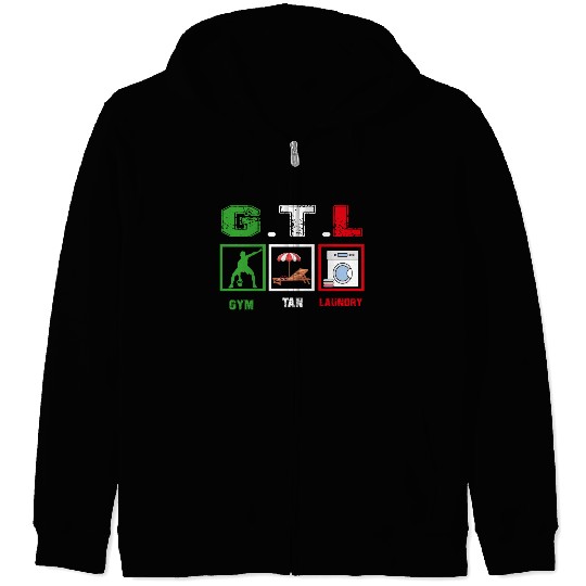 Gym Tan Laundry GTL New Italian Flag apparel Zip Hoodies