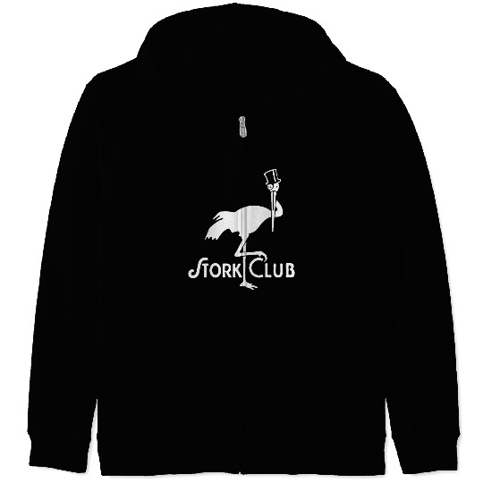 Stork Club Vintage Design Hollywood Club Zip Hoodies