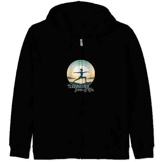 Sunrise Yoga Pose Zip Hoodies