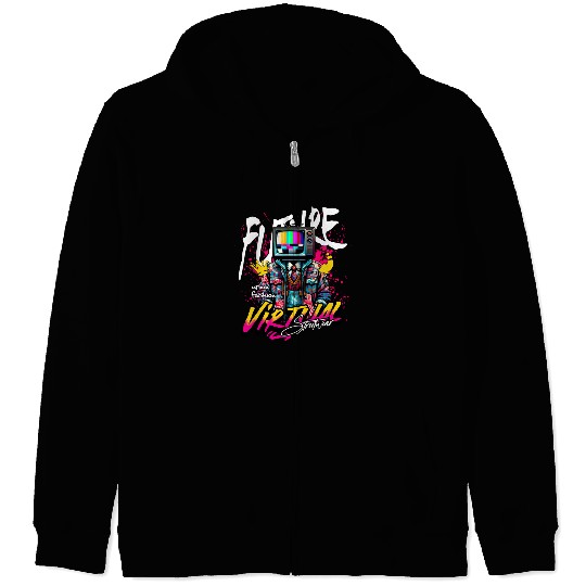 Future Virtual Streetwear Zip Hoodies