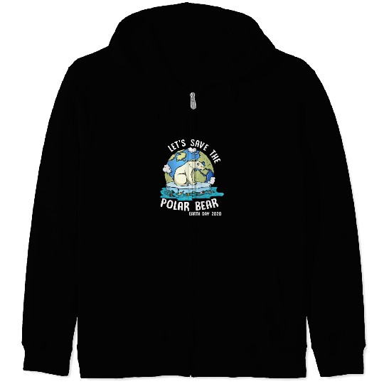 Save The Polar Bear Zip Hoodies