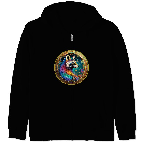 aiTee Raccoon 01 Zip Hoodies