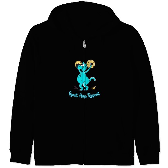 Kangaroo Gym Buff: Squat, Hop, Repeat Workout Zip Hoodies