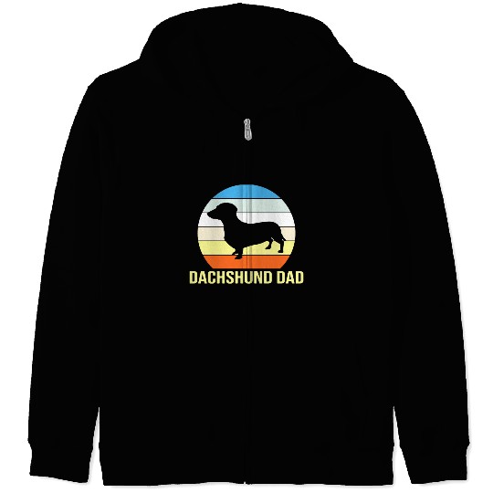 Dachshund Dad Zip Hoodies