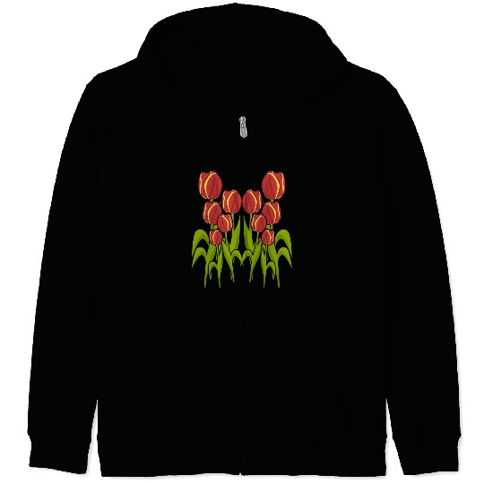Tulip Flower Flowers Garden Tulips Zip Hoodies