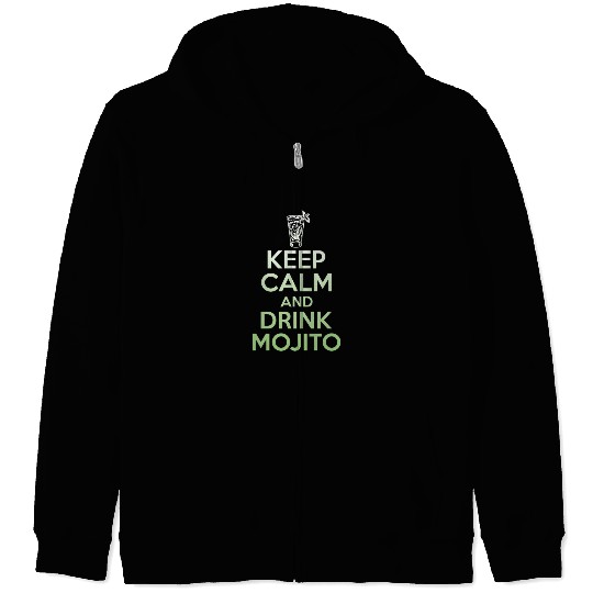 Keep Calm And Drink Mojito Zip Hoodies - Funny Rum