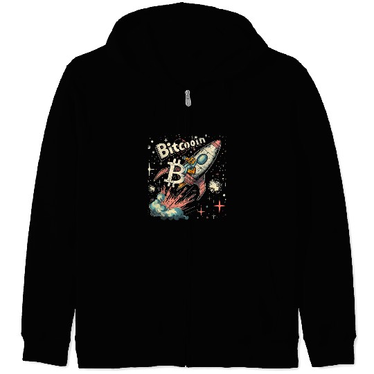 Pi day 3.14 Crypto Bitcoin Math Launch To The Zip Hoodies