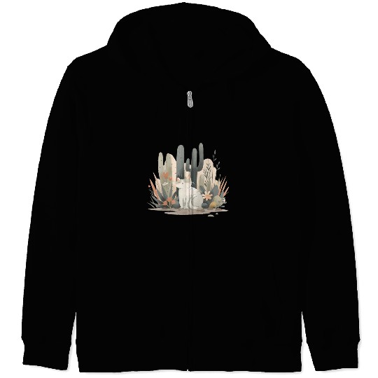 Cats and Plants Zip Hoodies