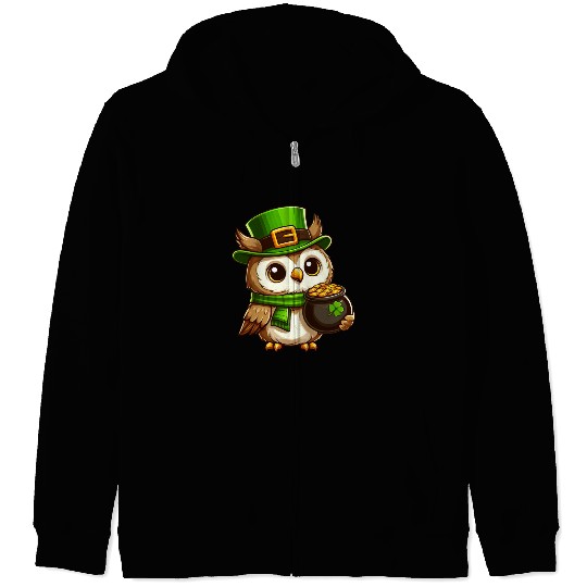 Golden Owl St. Patrick's Day Zip Hoodies
