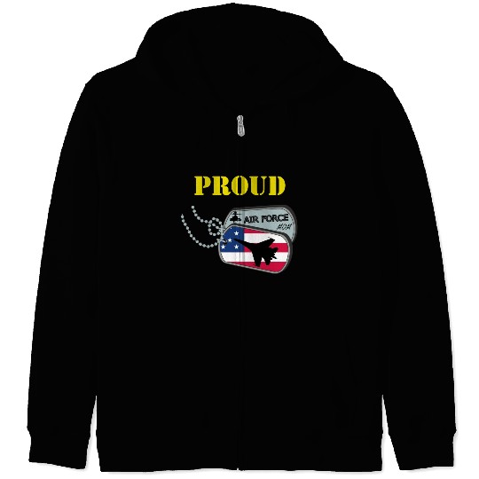 Proud Air Force Mom Zip Hoodies