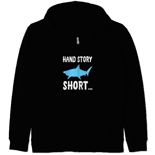 Hand Amputee Shark Story Zip Hoodies