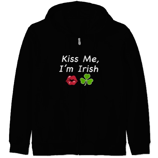 St Patricks Kiss Me I'm Irish Trendy Baby Zip Hoodies, Y2k