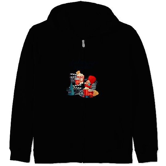 Popcorn Vintage Movie Night Zip Hoodies