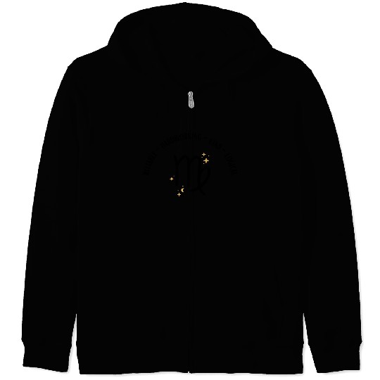 Virgo Zodiac Sign Design: Reliable, Hardworking Zip Hoodies