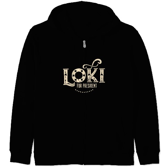 Loki For President Funny History Zip Hoodies