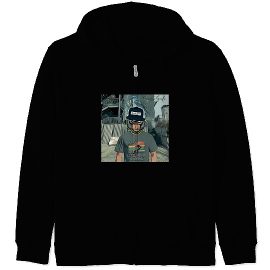 Gangsta Gorilla-Silverback Swanson Gorilla Wear Zip Hoodies