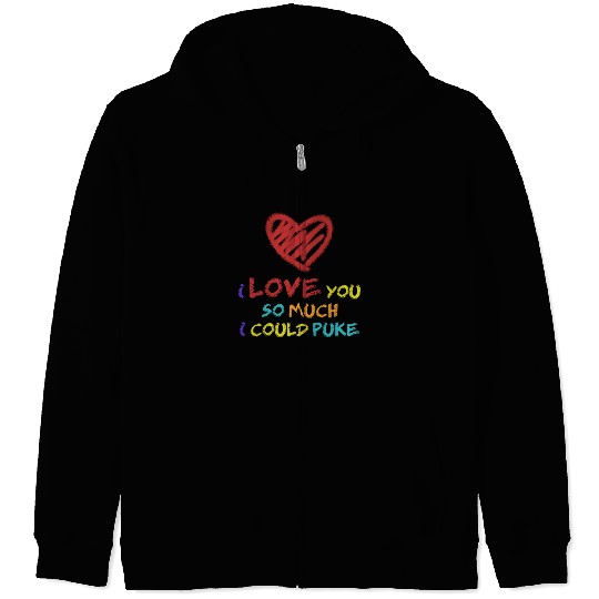 Valentine's day joke Zip Hoodies
