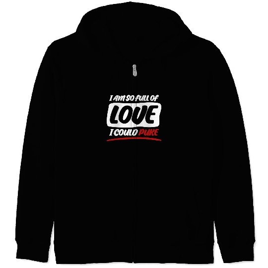 Valentine's Day Girlfriend Heart Love Zip Hoodies