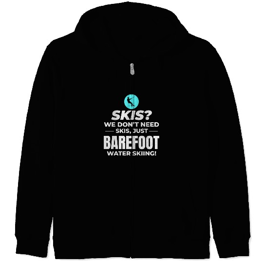 Barefoot Water Skiing Extreme Sports Barefooting Zip Hoodies