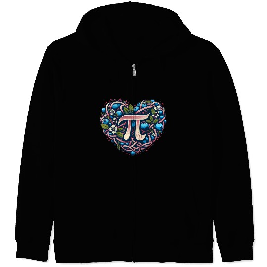 Blueberry Pi Day Zip Hoodies