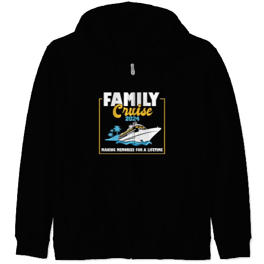 Family Cruise 2024 Voyage Cruising Tour Matching Zip Hoodies