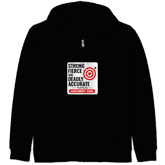 Archery Targets Archer Bullseye Shooting Sport Zip Hoodies