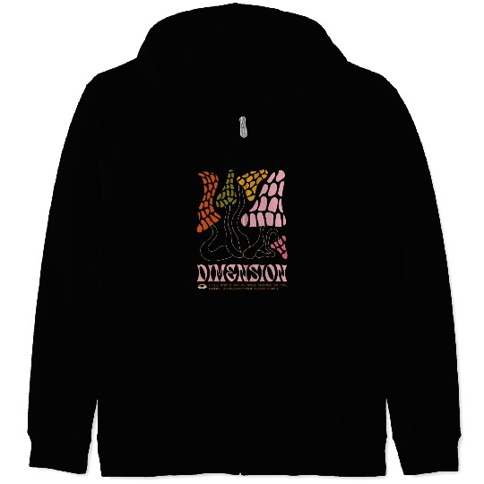 Dimension Psychedelic Illustration Zip Hoodies