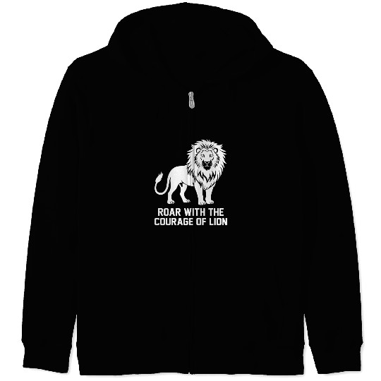 Alpha Roar Nature Lover Animal King Lion 2 Zip Hoodies
