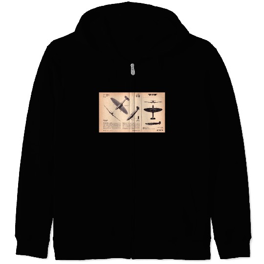 Spitfire Recognition Sheet Zip Hoodies