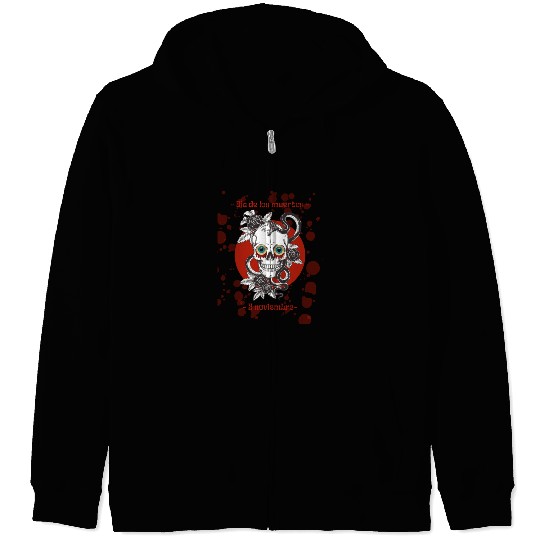 Dia De Los Muertos Halloween Skull gift design Zip Hoodies