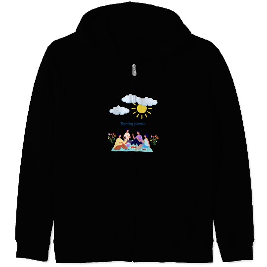 Spring picnic 1 Zip Hoodies