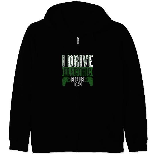 E-Car Electric Vehicle Electric Car Zip Hoodies
