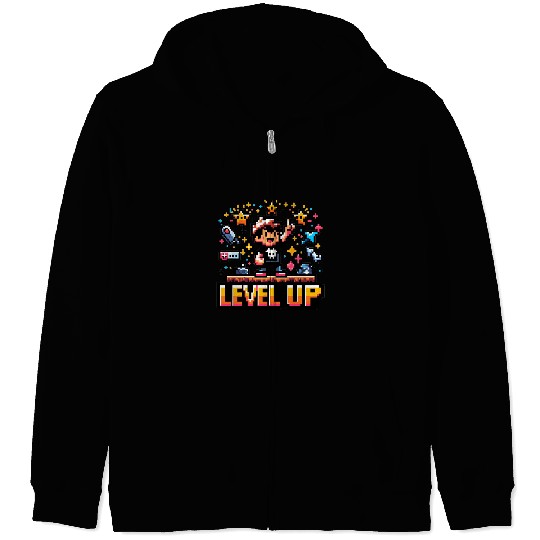 Victory Unlocked: Level Up Zip Hoodies