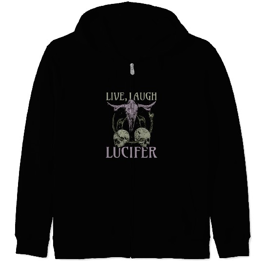 Live Love Lucifer Goth Festival Death Metal Zip Hoodies