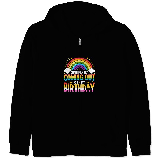 Birthgay Gay Pride Flag Pride Month Equal Rights Zip Hoodies