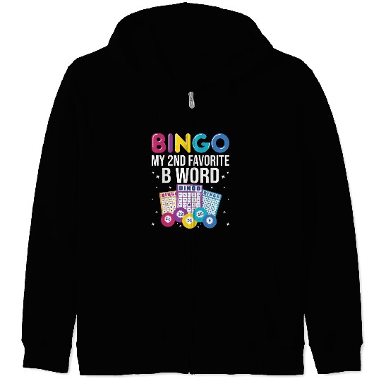 Funny Bingo Player Bingo Gaming Zip Hoodies