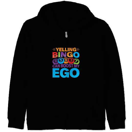 Funny Bingo Caller Zip Hoodies