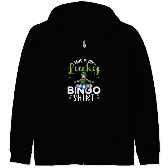 Funny Bingo Player St Patricks Day Zip Hoodies