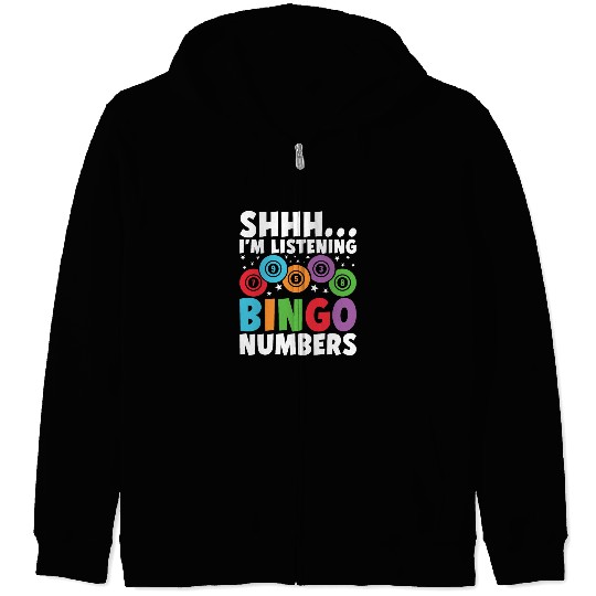 Funny Bingo Gamer Zip Hoodies
